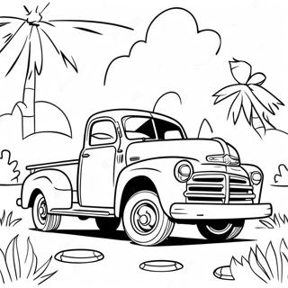 Vintage Pickup Truck Coloring Page 72443-58046