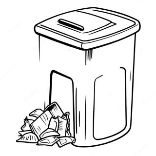 Trash Can Coloring Pages