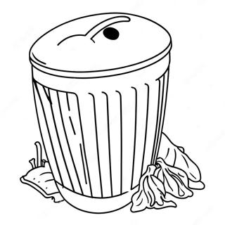 Trash Can Coloring Page 72452-58055