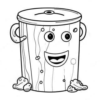 Trash Can Coloring Pages