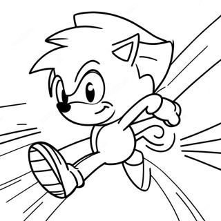 Sonic The Hedgehog Running Fast Coloring Page 72463-58061