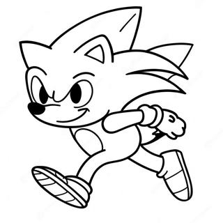 Sonic The Hedgehog Running Fast Coloring Page 72463-58064