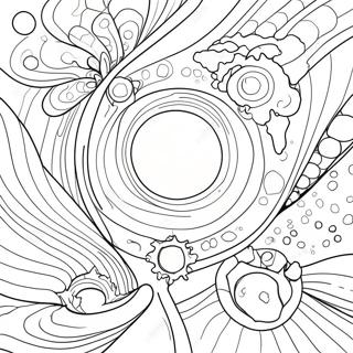 Colorful Nebula Galaxy Coloring Page 7247-5887