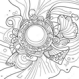 Colorful Nebula Galaxy Coloring Page 7247-5888