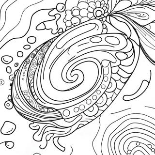 Colorful Nebula Galaxy Coloring Page 7247-5984