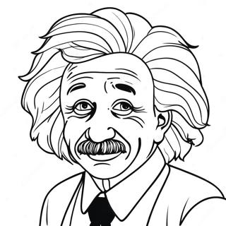 Funny Albert Einstein With Wild Hair Coloring Page 72483-58075