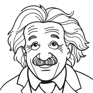 Funny Albert Einstein With Wild Hair Coloring Page 72483-58076