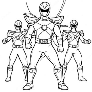 Power Rangers Megaforce Team Coloring Page 72512-58098