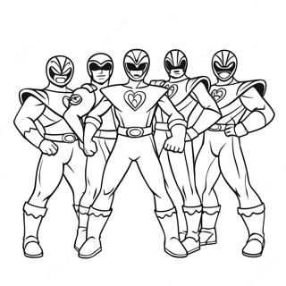 Power Rangers Megaforce Team Coloring Page 72512-58100