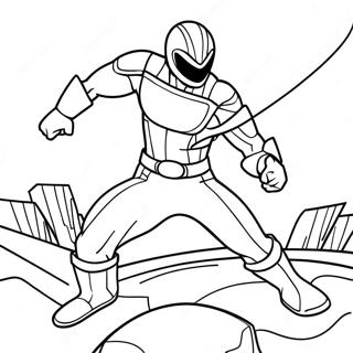 Red Ranger In Action Coloring Page 72513-58101