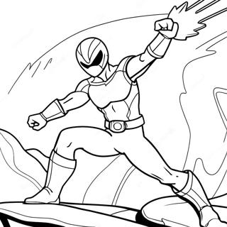 Red Ranger In Action Coloring Page 72513-58102