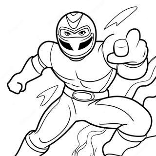 Red Ranger In Action Coloring Page 72513-58103