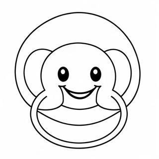 Cute Pacifier With Smiley Face Coloring Page 72523-58106