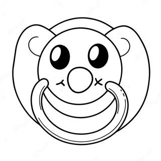 Cute Pacifier With Smiley Face Coloring Page 72523-58108