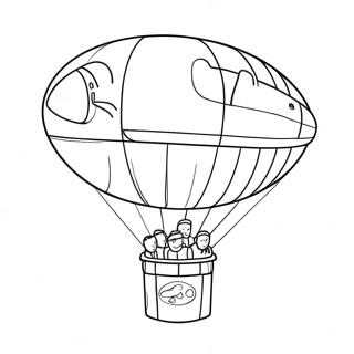 Colorful Blimp In The Sky Coloring Page 72533-58117