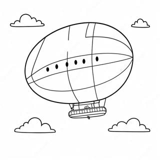 Colorful Blimp In The Sky Coloring Page 72533-58118