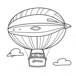 Colorful Blimp In The Sky Coloring Page 72533-58120