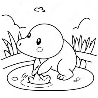 Cute Mole Digging Underground Coloring Page 72552-58133