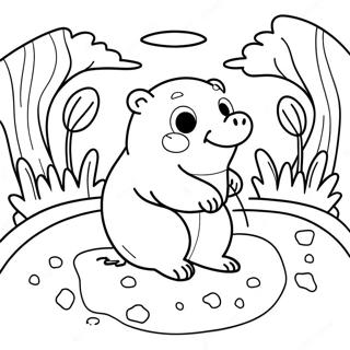 Cute Mole Digging Underground Coloring Page 72552-58134