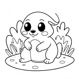 Cute Mole Digging Underground Coloring Page 72552-58135