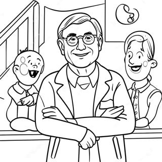 Mr Rogers With Neighborhood Friends Coloring Page 72563-58147