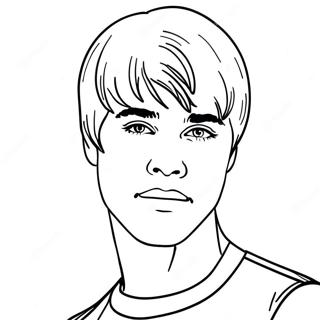 Justin Bieber Coloring Page 7256-5893