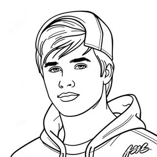 Justin Bieber Coloring Page 7256-5894