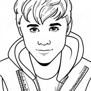 Justin Bieber Coloring Page 7256-5895