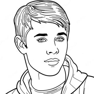 Justin Bieber Coloring Page 7256-5989