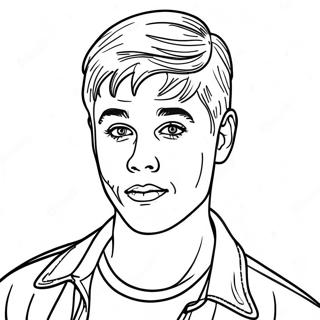 Justin Bieber Coloring Page 7256-5990