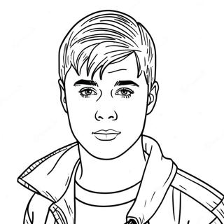 Justin Bieber Coloring Page 7256-5991