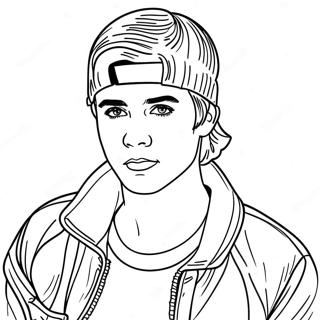 Justin Bieber Coloring Page 7256-5992