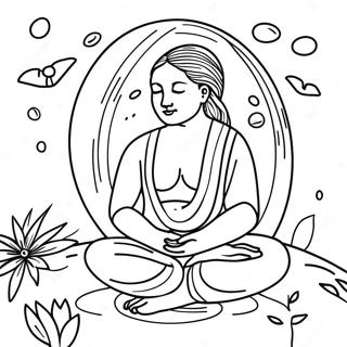 Mindful Self Reflection Coloring Page 72573-58155