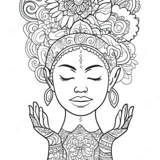 Mindful Self Reflection Coloring Page 72573-58156