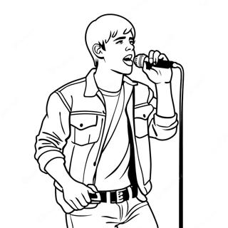 Justin Bieber Singing On Stage Coloring Page 7257-5994