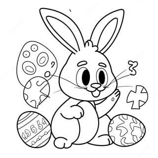 Fun Easter Bunny Math Coloring Page 72583-58158