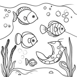 Deep Ocean Scene Coloring Page 72592-58163