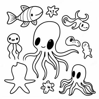 Mysterious Deep Sea Creatures Coloring Page 72593-58165