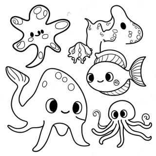 Mysterious Deep Sea Creatures Coloring Page 72593-58168