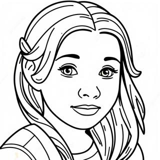 Realistic Girl Portrait Coloring Page 72602-58170