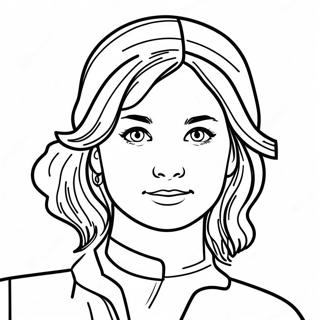 Realistic Girl Portrait Coloring Page 72602-58171