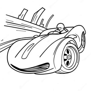 Speed Racer In Fast Car Coloring Page 72623-58189