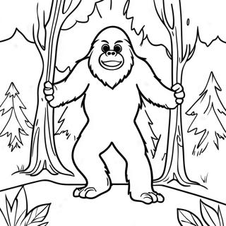 Sneaky Sasquatch Coloring Page 72642-58201