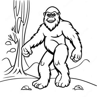 Sneaky Sasquatch Coloring Page 72642-58202