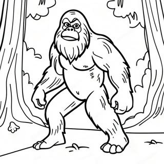 Sneaky Sasquatch Coloring Page 72642-58204