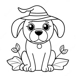 Halloween Dog Coloring Page 7266-5902