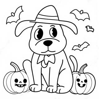 Halloween Dog Coloring Page 7266-5903