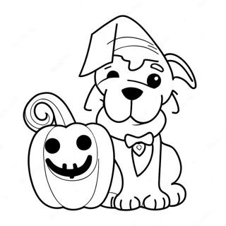 Halloween Dog Coloring Page 7266-5999