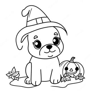 Halloween Dog Coloring Page 7266-6000