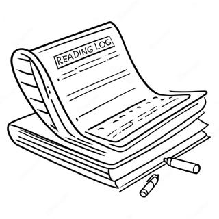 Reading Log Sheet Coloring Page 72672-58225